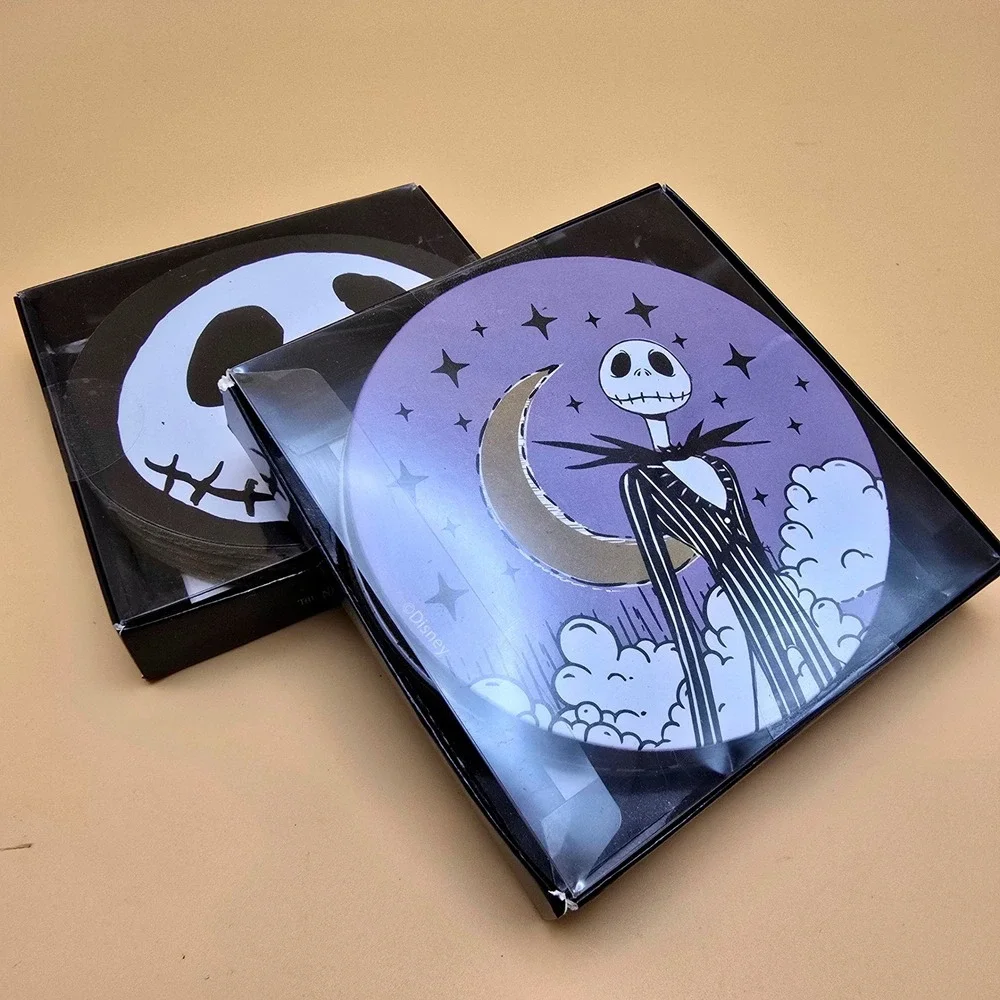 Disney Nightmare Before Christmas Jack Skellington Coaster Set 2 Pack Bundle 4x4